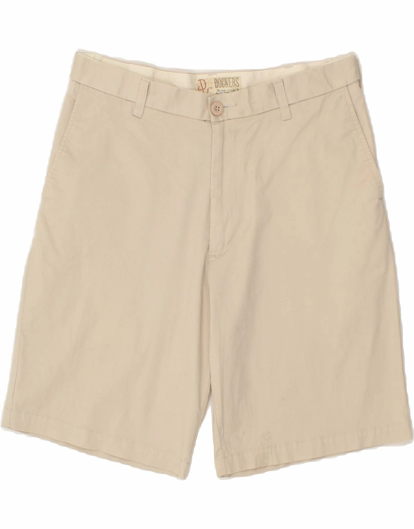 Adjustable Waist DOCKERS Mens Chino Shorts W34 Large  Beige Cotton