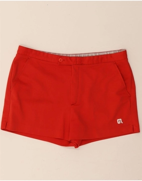 GIGI RIZZI Mens Tennis Shorts IT 50 Large W32  Red Polyester finance industry Odor Lock Technology
