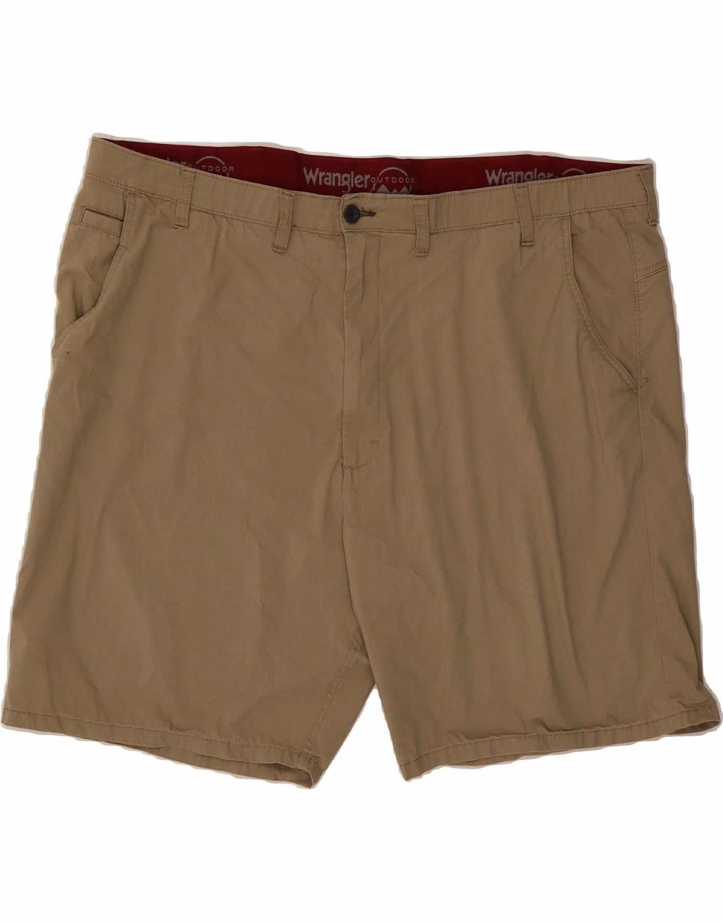 WRANGLER Mens Chino Shorts W46 3XL  Brown Sport Style Fit