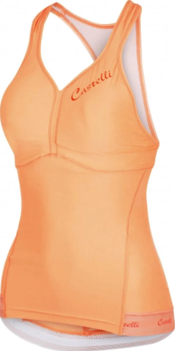 Castelli Bellissima Wonder Womens Cycling Vest Tank Top - Orange Everyday Fresh Ultra Comfort