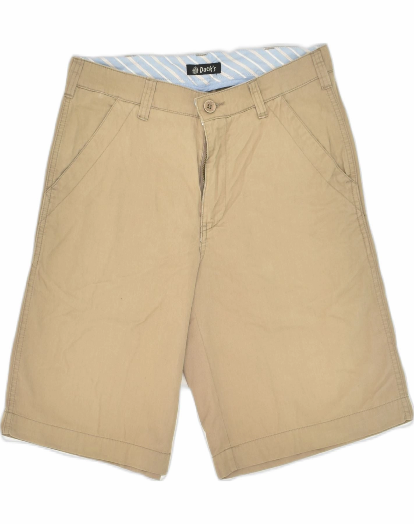 Quick Dry Fabric DACK'S Mens Chino Shorts IT 46 Small W29 Brown Cotton
