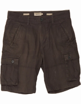 DACK'S Mens Regular Fit Cargo Shorts IT 46 Small W34  Brown Cotton Stretch Flex windproof