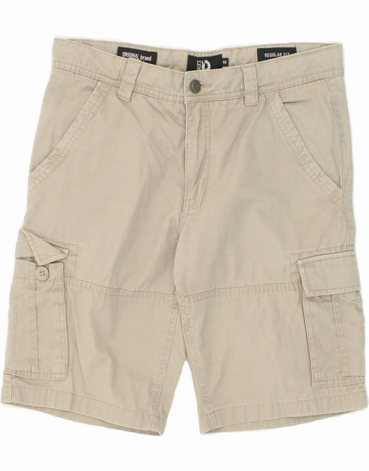 DACK'S Mens Regular Fit Cargo Shorts IT 48 Medium W32  Grey Cotton Cap Sport Comfort