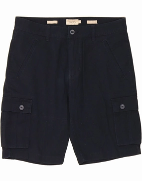 Chill Ready stain resistant coating DACK'S Mens Regular Fit Cargo Shorts IT 48 Medium W34  Navy Blue Cotton