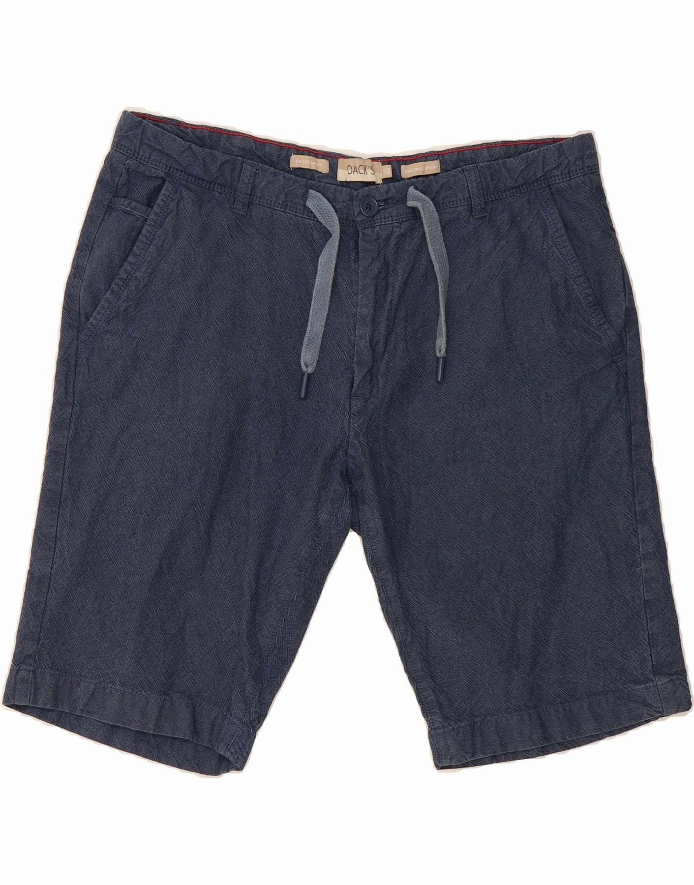 Body Stretch clean look DACK'S Mens Regular Fit Chino Shorts IT 52 XL W36  Navy Blue Cotton