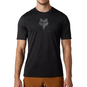 Fox Ranger Tru Dri Short Sleeve Mens Cycling Jersey - Black High Density Fabric