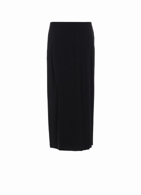 DAMAGED GABARDINE L TUCK DETAIL SLIM SKIRT Smart Layering Stretch Motion