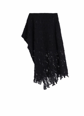 Blackout fabric DAMEGED STRIPE PUFF SKIRT