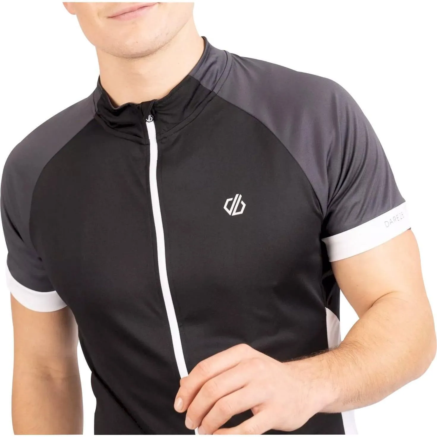 Cool Layer Wear Simple Wear Dare2B Protraction Short Sleeve Mens Cycling Jersey - Black
