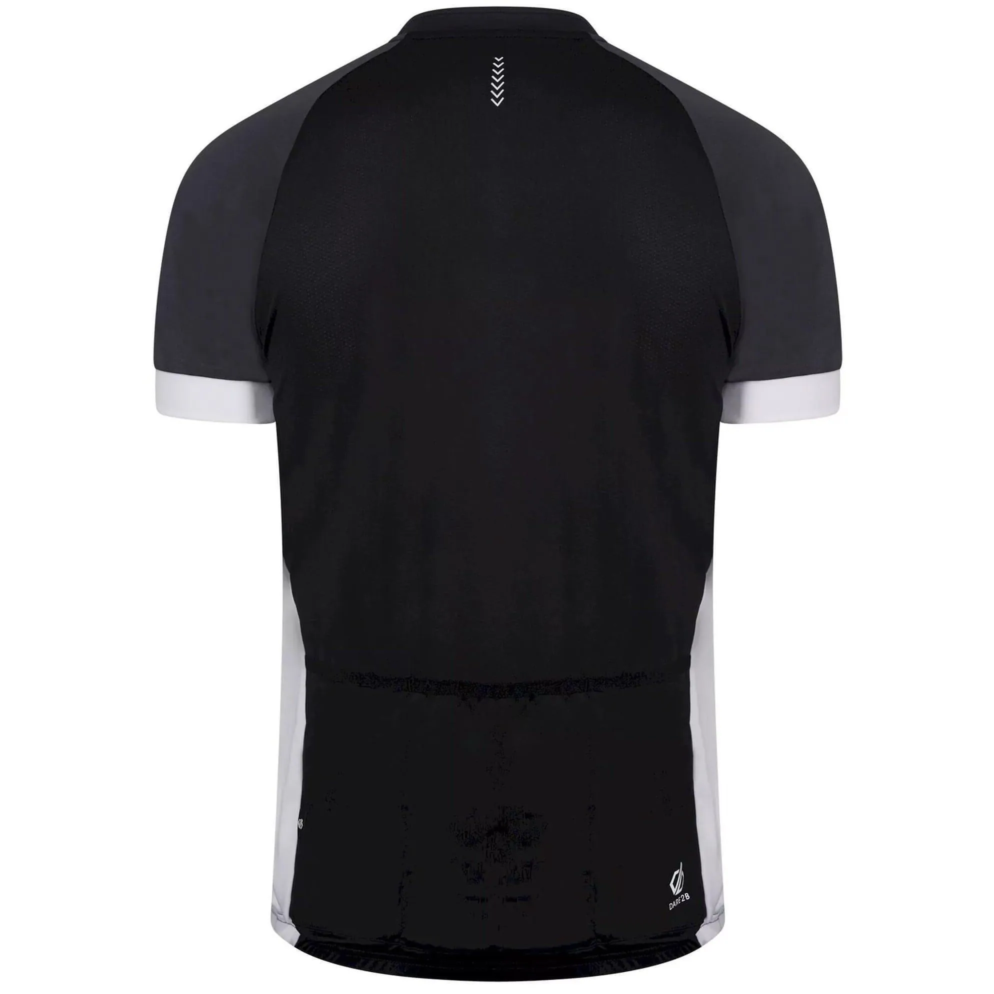 Wrinkle Resistant Texture spandex blend Dare2B Protraction Short Sleeve Mens Cycling Jersey - Black