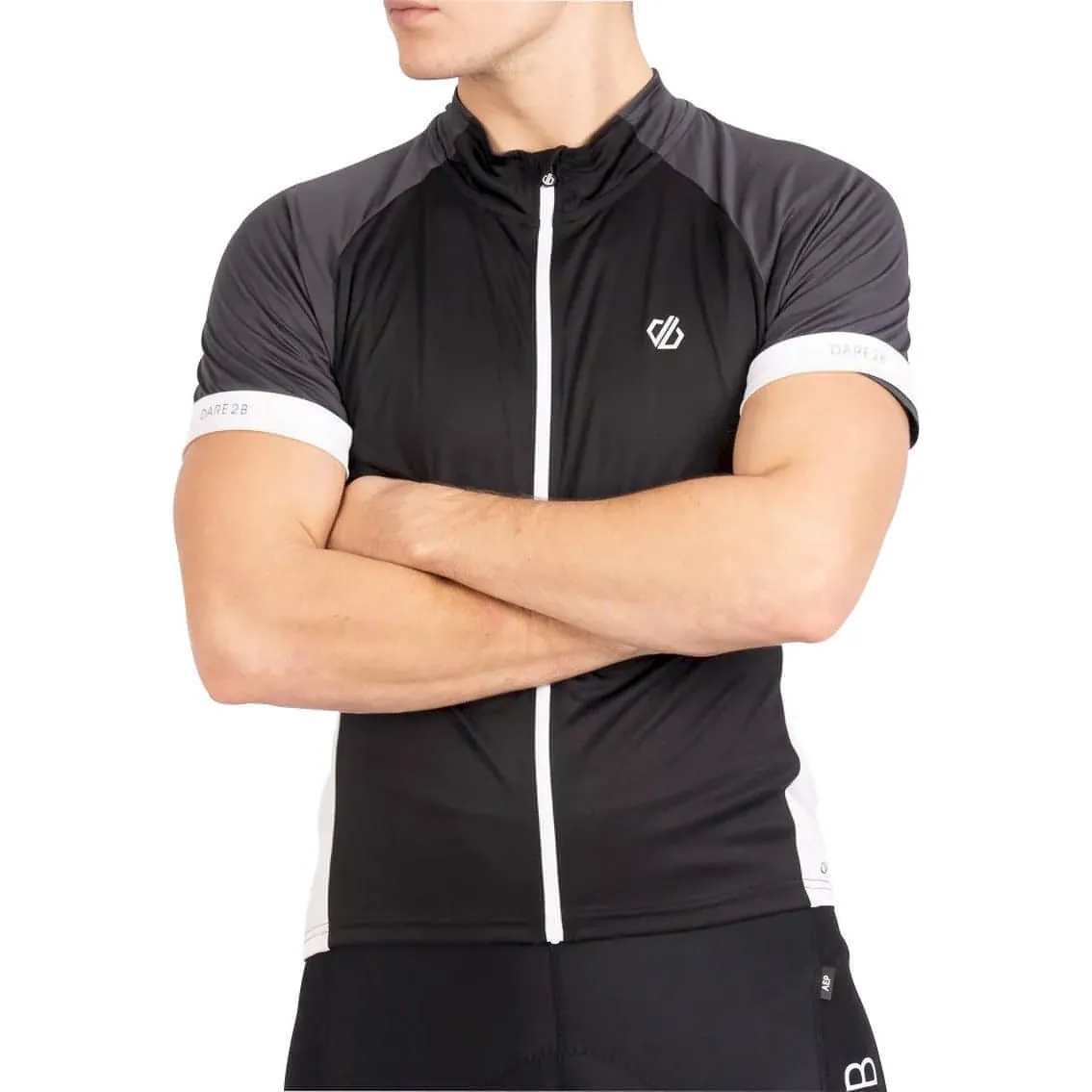 Basic Layer back to school Dare2B Protraction Short Sleeve Mens Cycling Jersey - Black