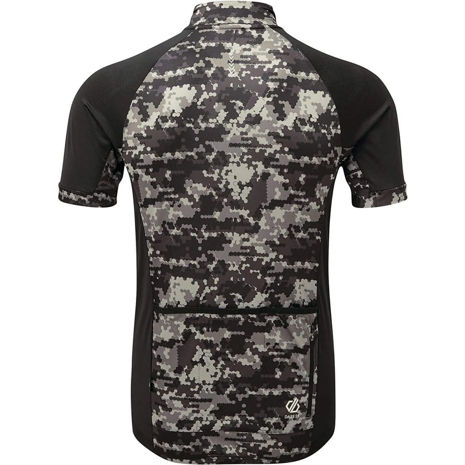 Dare2B Stay The Course Short Sleeve Mens Cycling Jersey - Black UVProtectionFinish