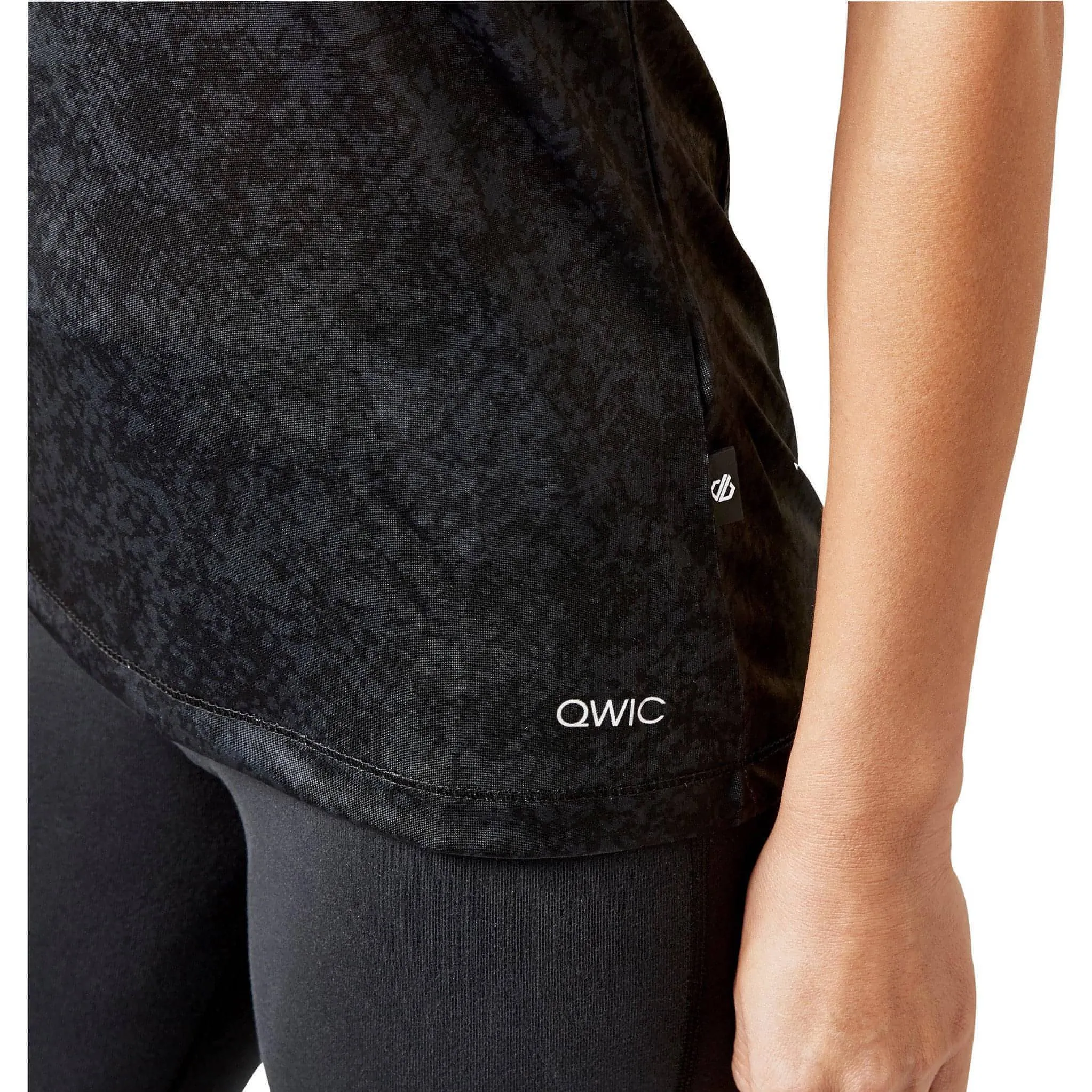 Eco Friendly Dyes Relaxed and Comfy Dare2B Theory Short Sleeve Womens Cycling Jersey - Black