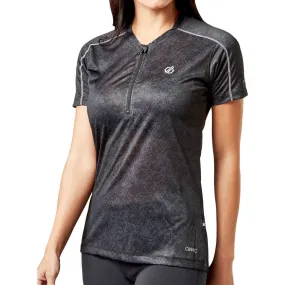 Dare2B Theory Short Sleeve Womens Cycling Jersey - Black HeatResistantMaterial Ultra Soft Blend