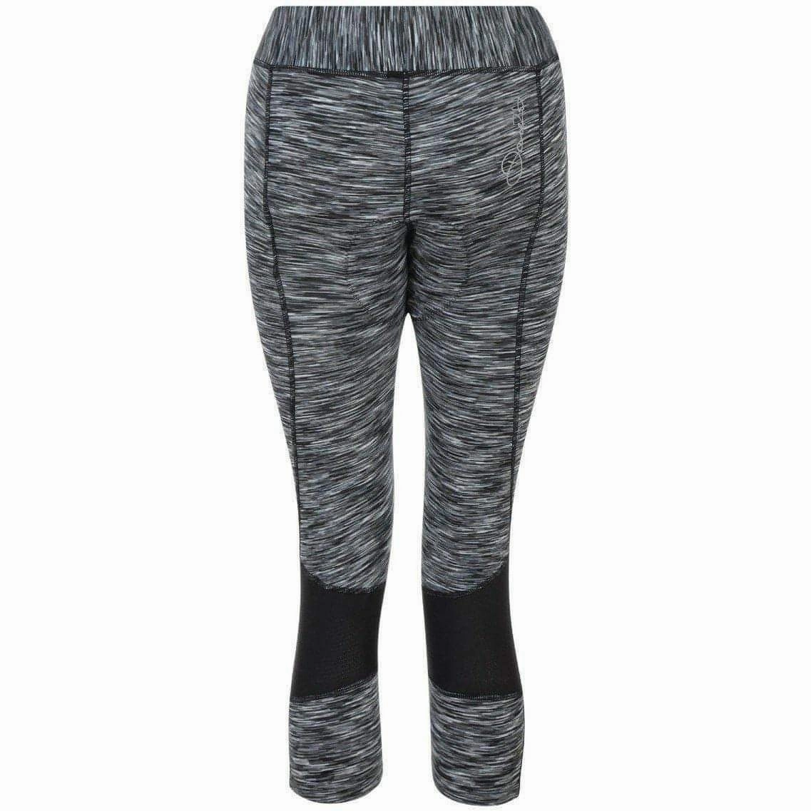 Double Layer Dance Practice Chic Performance Dare2B Canny 3/4 Capri Womens Cycling Tights - Grey