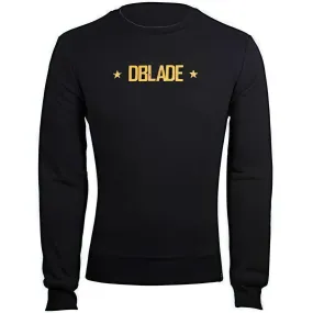 Fashionable Hidden pockets DBlade Logo Round Neck Mens Sweatshirt - Black