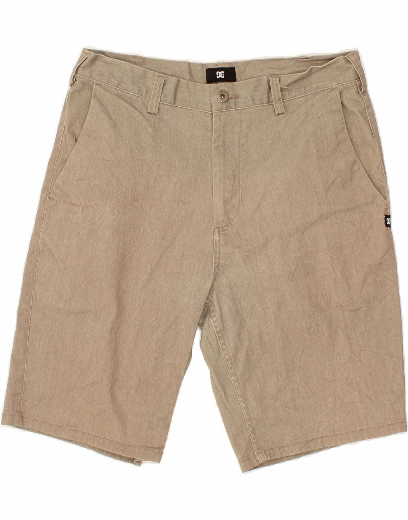 Flex Foam Insert DC Mens Chino Shorts W31 Medium Beige Cotton