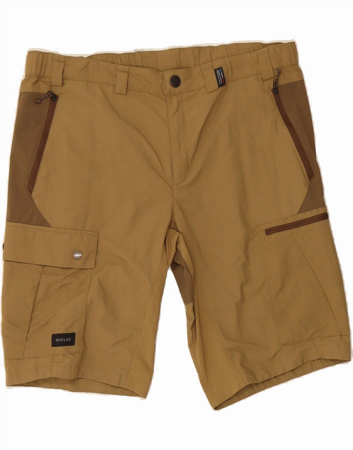 DECATHLON Mens Cargo Shorts EU 48 Medium W38  Khaki Polyamide poolside gear