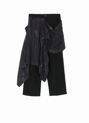 Smart Layer DENIM   NEWSPAPER PRINT SKIRT PANTS