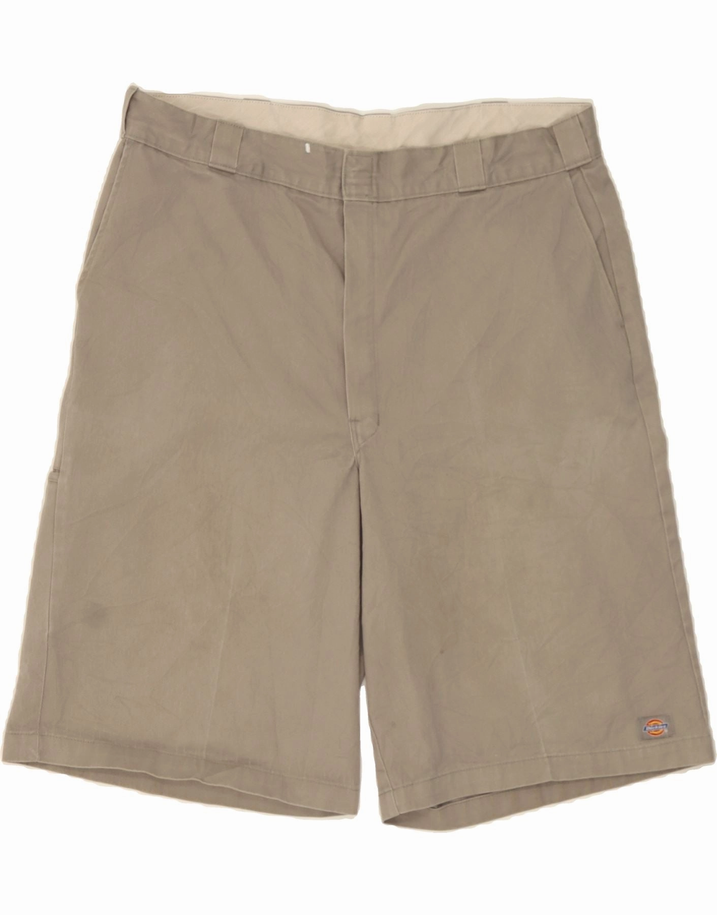 Layered Panel Design Stretchable Fit DICKIES Mens Chino Shorts W42 2XL Grey Cotton