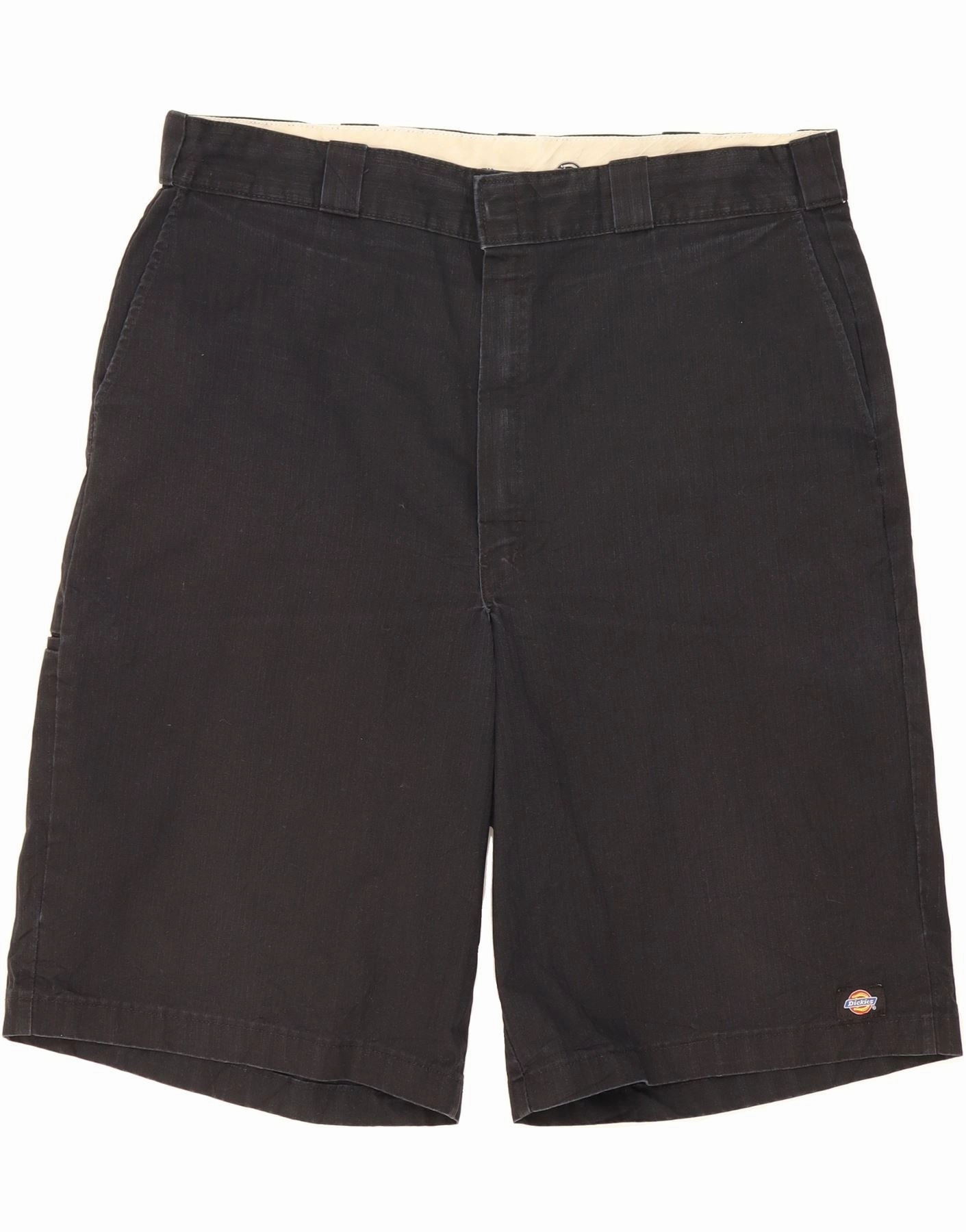 DICKIES Mens Loose Fit Cargo Shorts IT 42 Medium W42  Navy Blue Polyester Casual Fit Retroreflective Accents