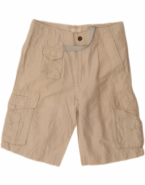 DIESEL Mens Cargo Shorts  W31 Medium Beige Striped Linen Body Stretch Outdoor Essentials