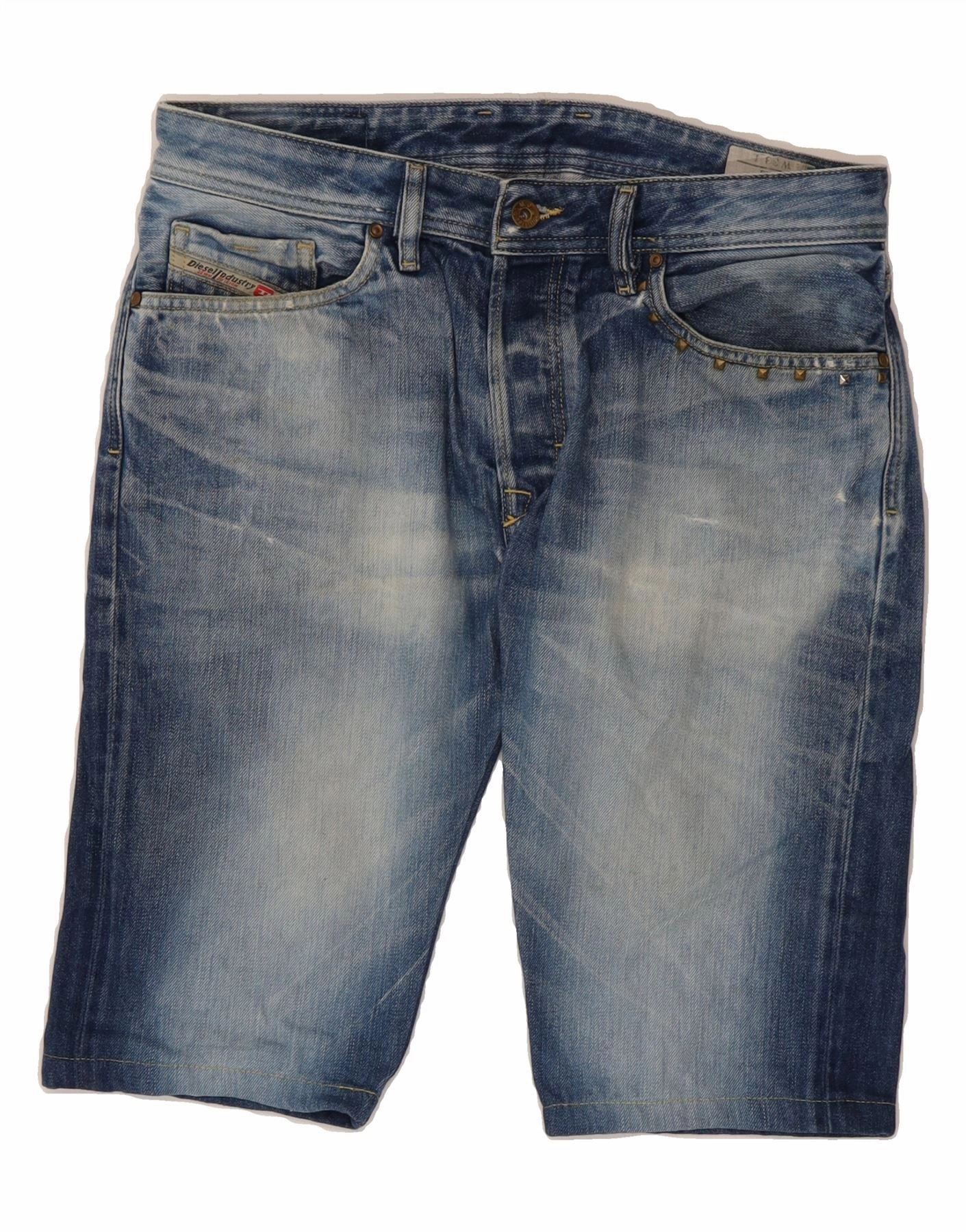 Warm Days DIESEL Mens Kidda Denim Shorts W33 Medium Blue Cotton