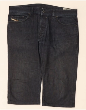 DIESEL Mens Safado Denim Bermuda Shorts W36 Large Navy Blue Cotton FasteningLoops