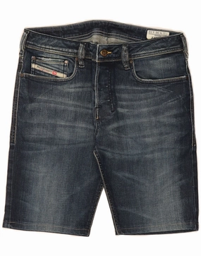 DIESEL Mens Zathan Denim Shorts W30 Medium  Navy Blue Cotton anti slip grip Active Ready