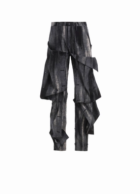 DISCHARGE PT DENIM BUTTON DETAIL PANTS All Purpose Wear