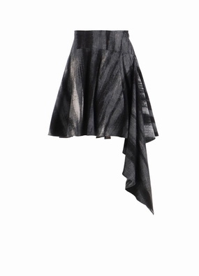 DISCHARGE PT DENIM FLARED SHORT SKIRT Relaxed Comfort Anti Static Lining