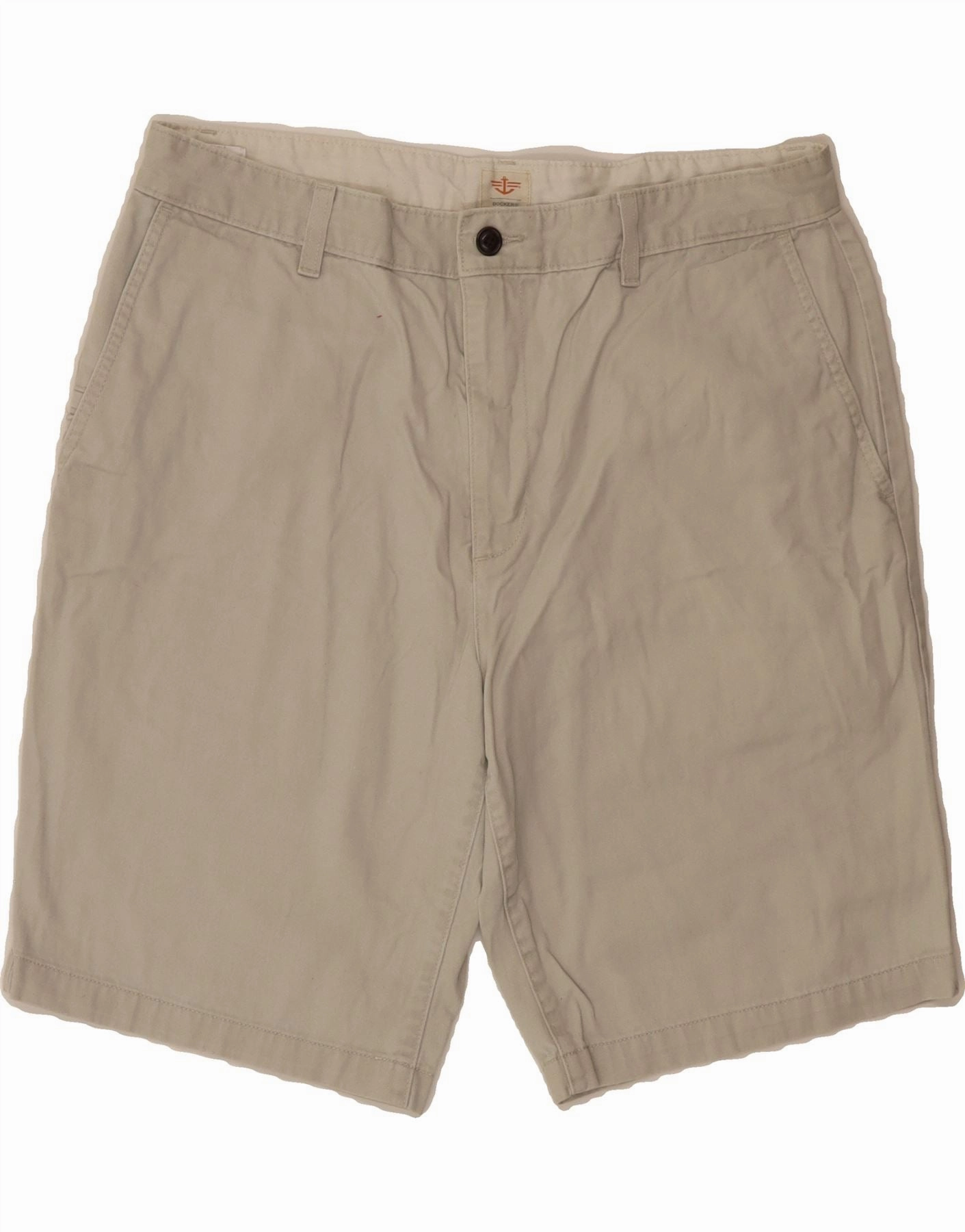 Beach-Ready Look Zero Irritation Tags DOCKERS Mens Chino Shorts W36 Large  Grey Cotton