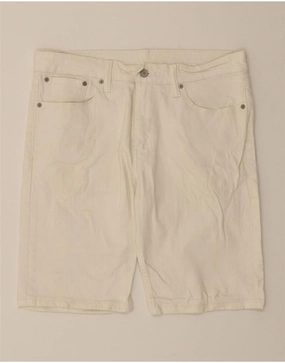 LEVI'S Mens 508 Denim Shorts W32 Medium  Off White Cotton Versatile Wear