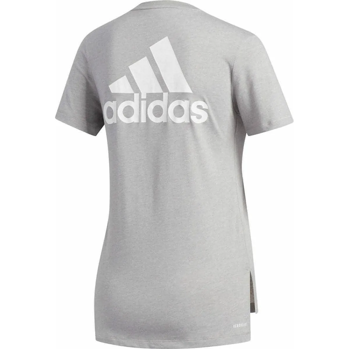adidas Logo Go To Short Sleeve Womens Training Top - Grey Relaxed Comfort