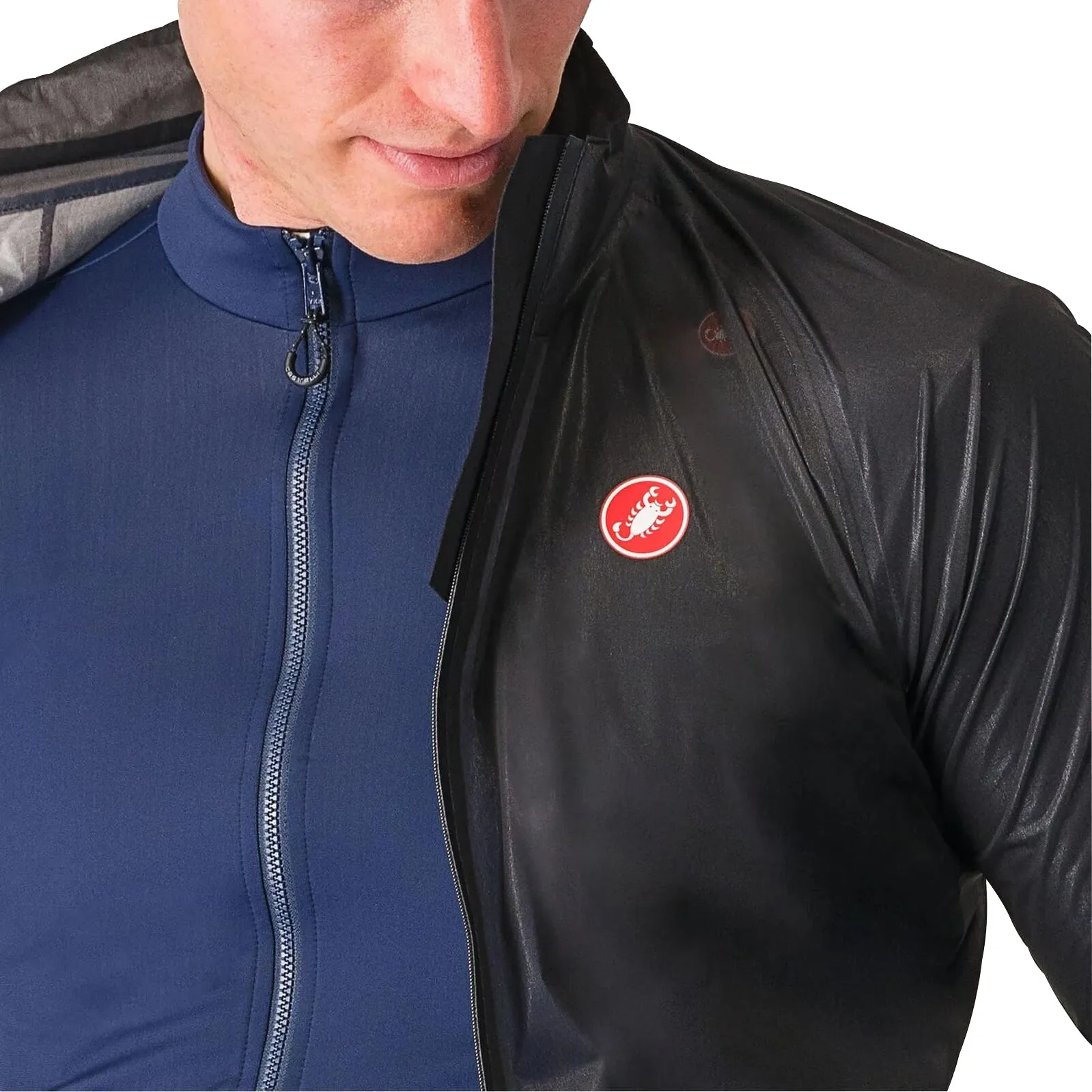 Castelli Squall Shell Mens Cycling Jacket - Black Rank Streamlined Form