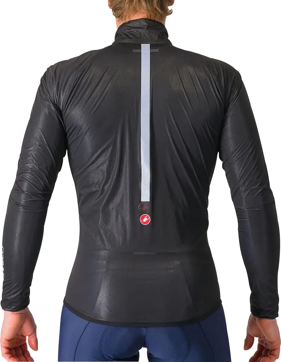 Everyday Warmth Grid Fleece Lining Castelli Squall Shell Mens Cycling Jacket - Black