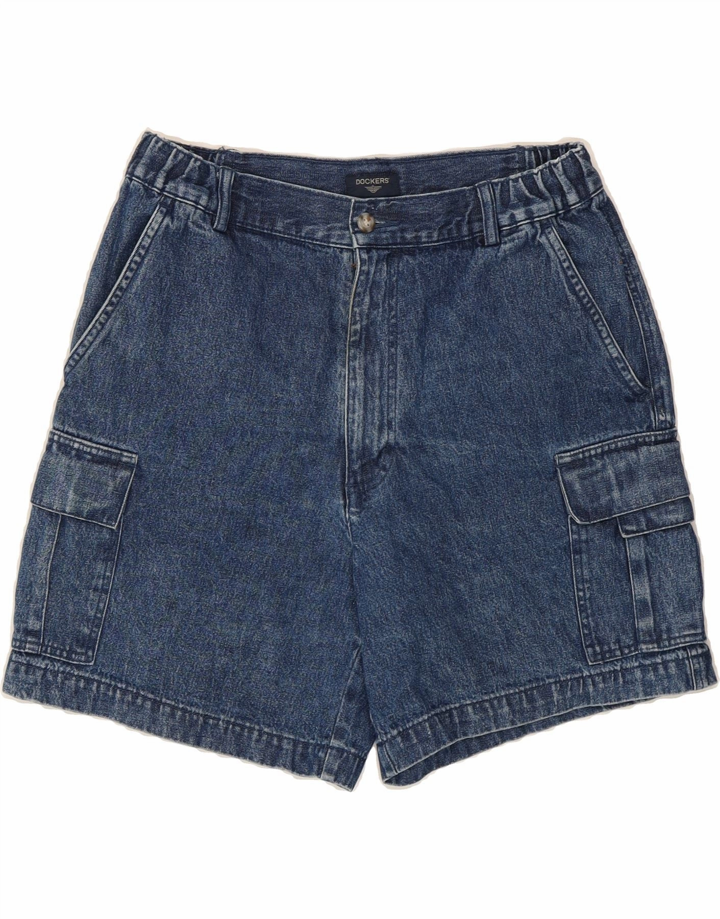 UV Protection stretchy design DOCKERS Mens Cargo Denim Shorts W31 Medium Blue Cotton