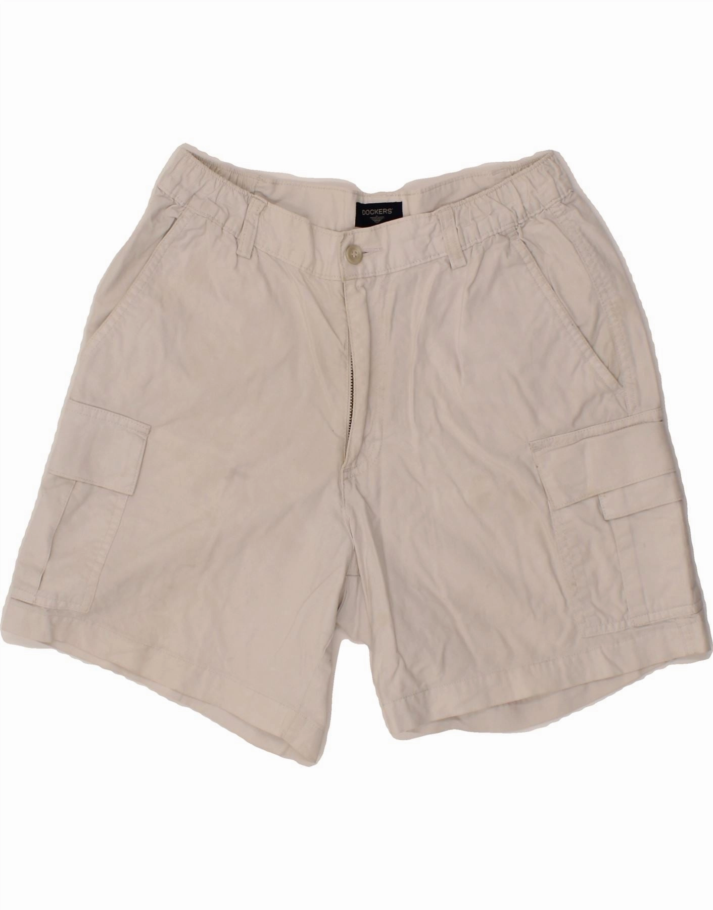 DOCKERS Mens Cargo Shorts  W31 Medium Off White Cotton sweater