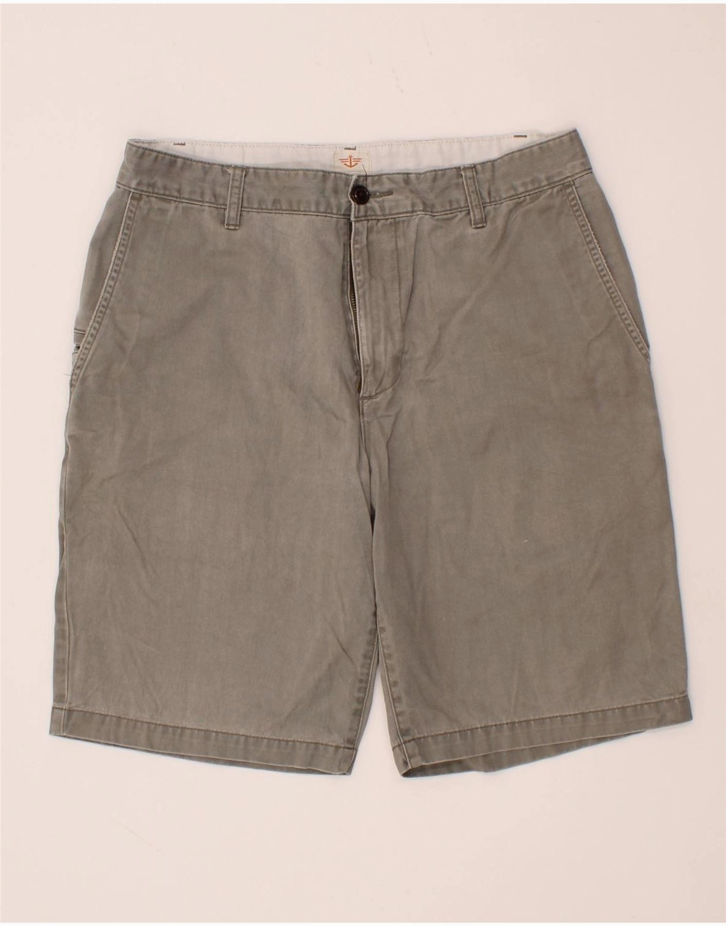 DOCKERS Mens Cargo Shorts W32 Medium Grey Cotton Sweat Resistant Coating Functional Fit