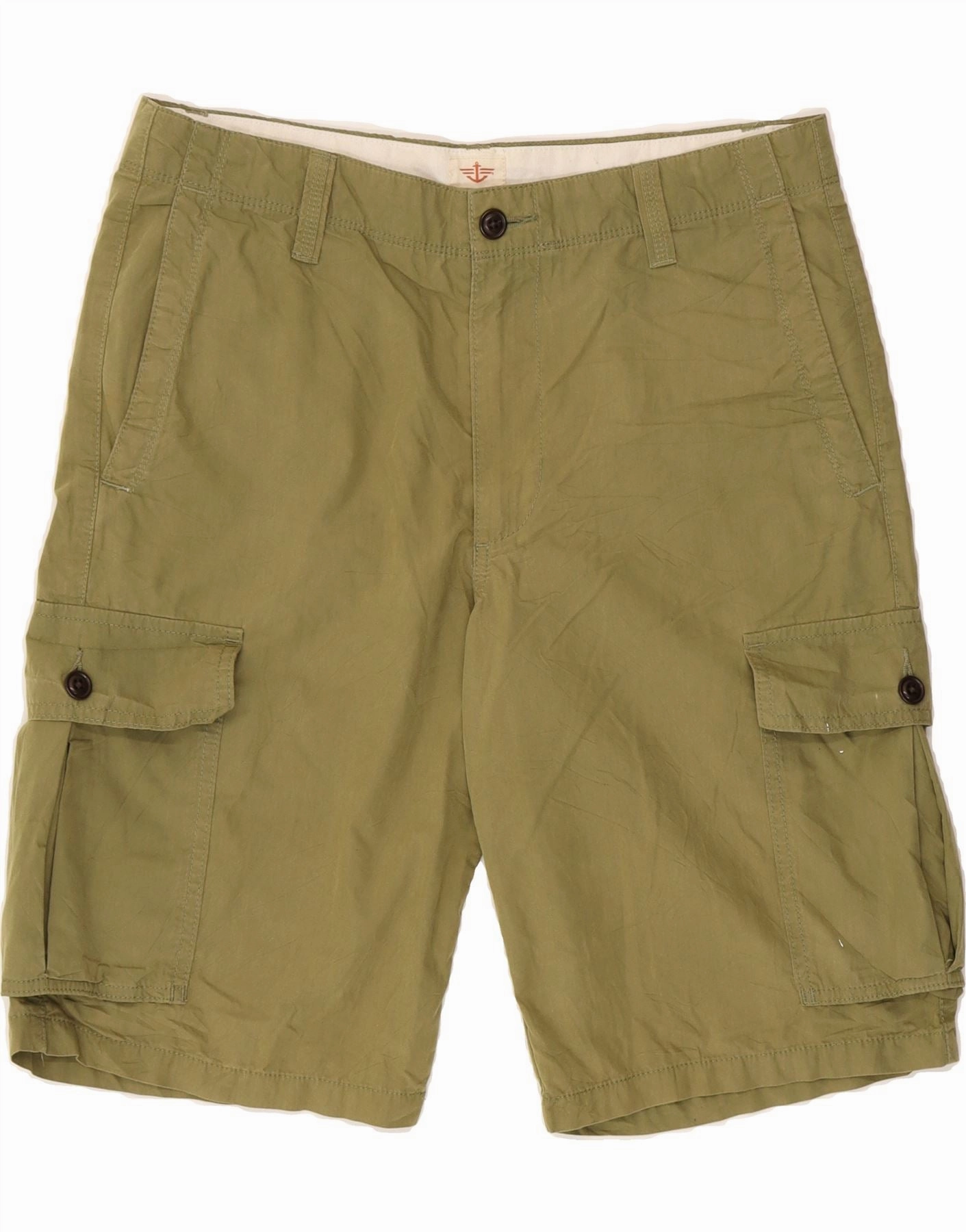 Non Slip Inner Grip elastic waistband DOCKERS Mens Cargo Shorts W32 Medium  Khaki Cotton