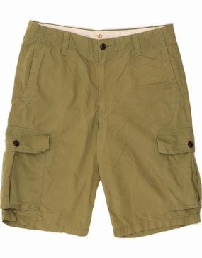 Non Slip Inner Grip elastic waistband DOCKERS Mens Cargo Shorts W32 Medium  Khaki Cotton