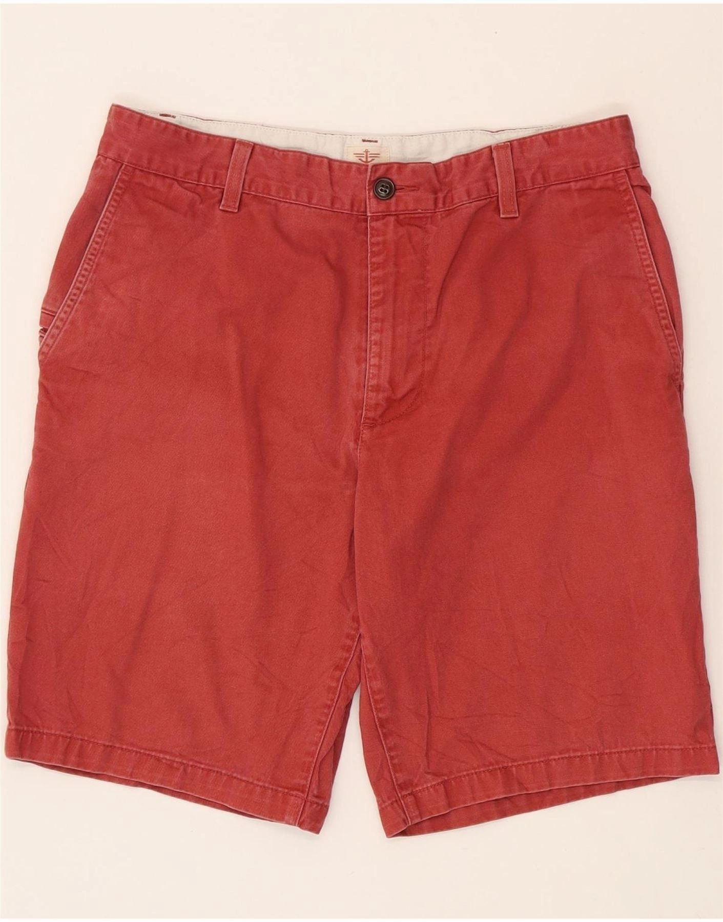 DOCKERS Mens Cargo Shorts  W32 Medium Red Cotton Motion Flex Fit