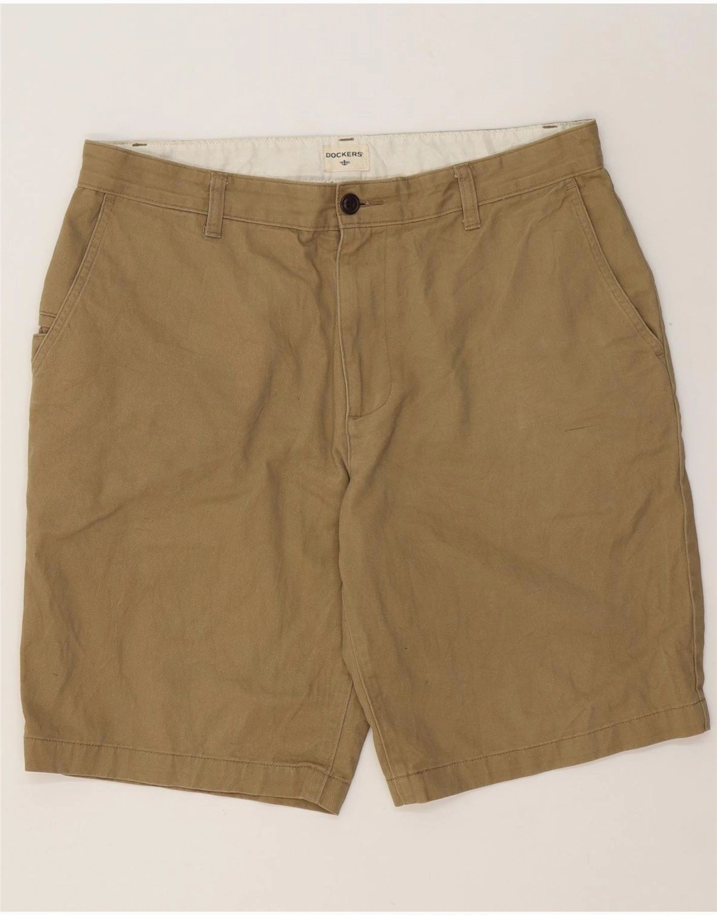 Basic Look denim material DOCKERS Mens Cargo Shorts W33 Medium Beige Cotton