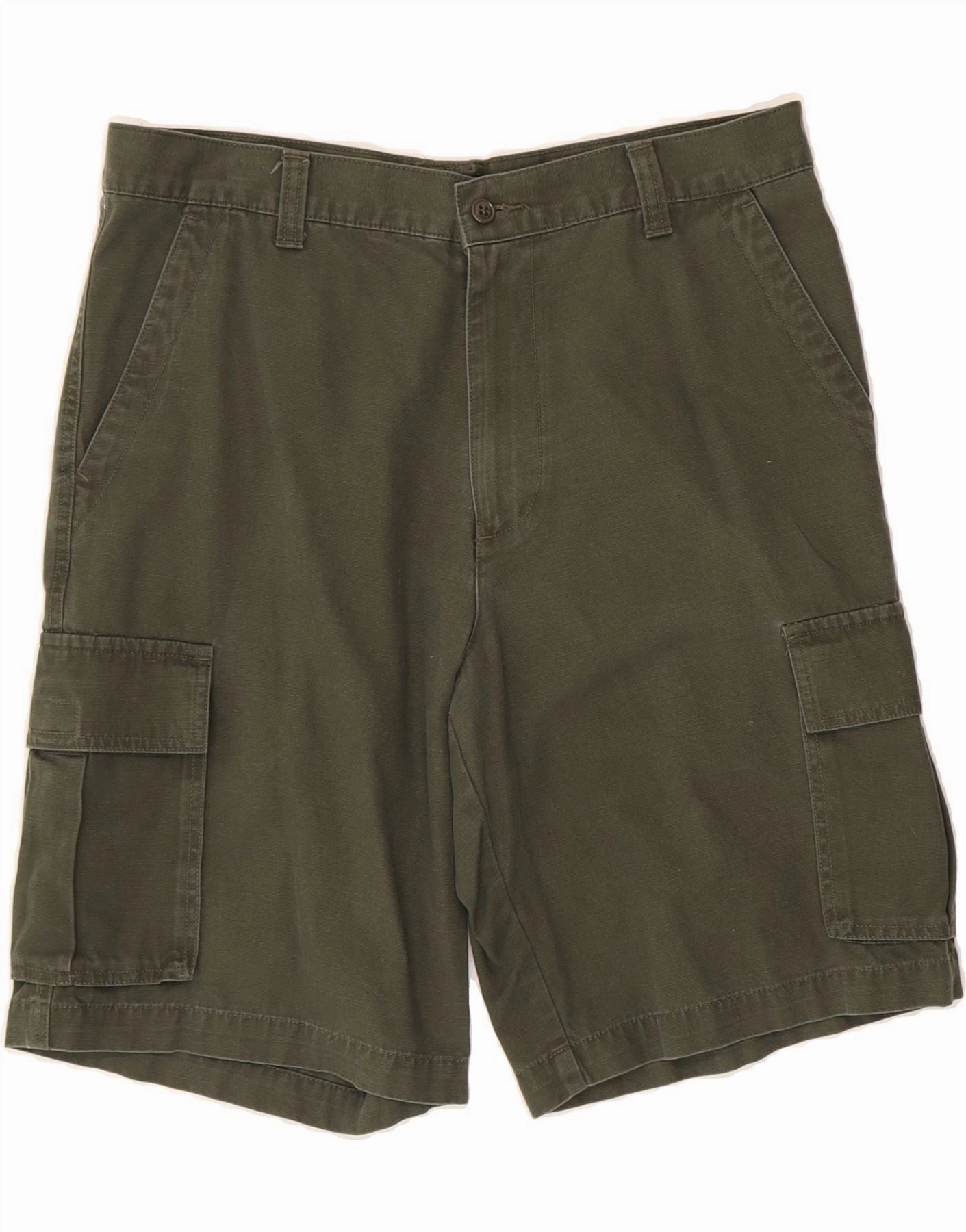 DOCKERS Mens Cargo Shorts W33 Medium  Green Cotton Four Way Stretch