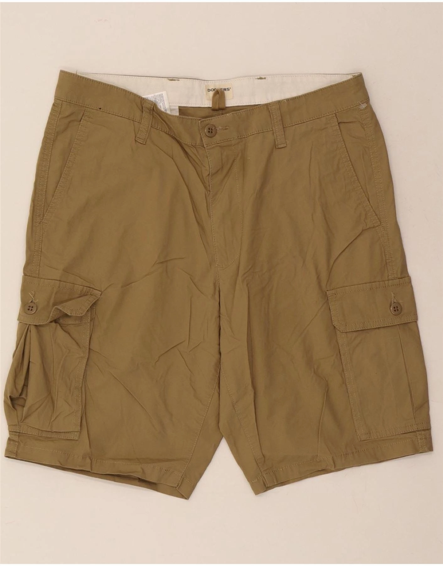 Four Way Stretch DOCKERS Mens Cargo Shorts W34 Large Beige Cotton