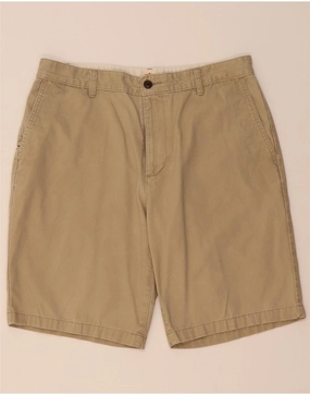 DOCKERS Mens Cargo Shorts W34 Large Beige Cotton Floral Print Sporty Style