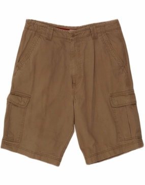 DOCKERS Mens Cargo Shorts W34 Large  Brown Cotton Active Layer Fit Chill Look