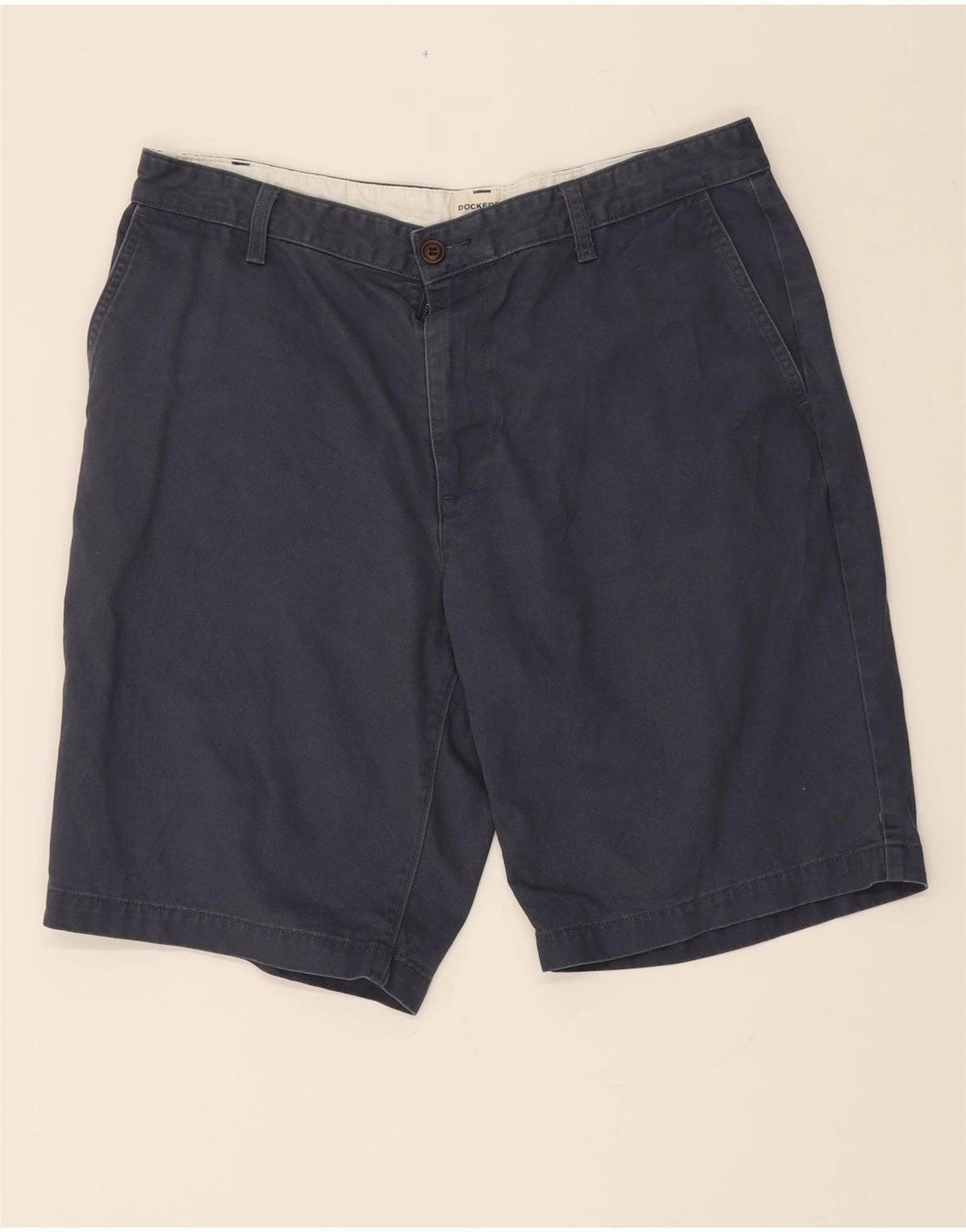 DOCKERS Mens Cargo Shorts W34 Large Navy Blue Cotton Sport Comfort Fit