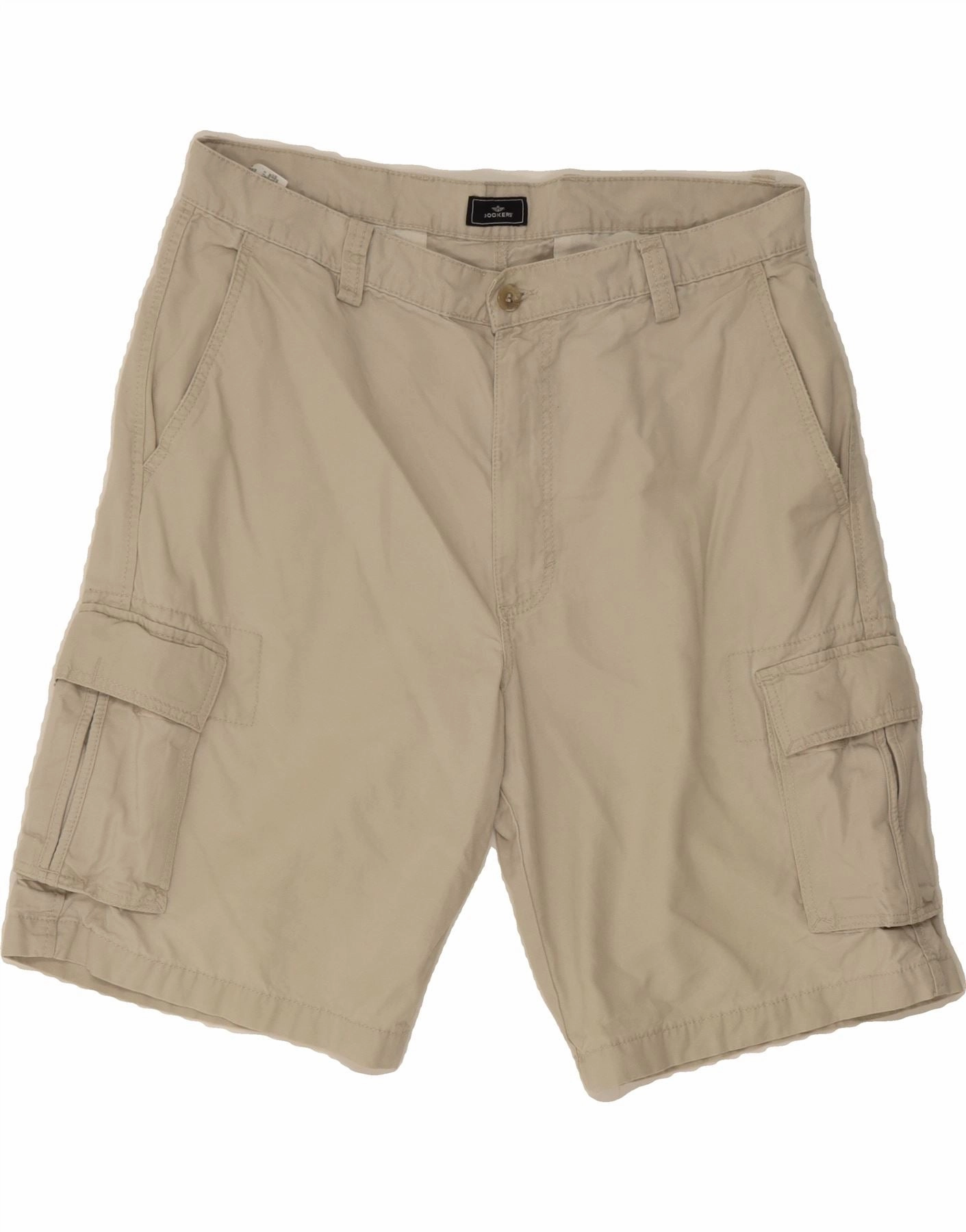Odor Lock Technology Sport Wear DOCKERS Mens Cargo Shorts W36 Large Beige Cotton