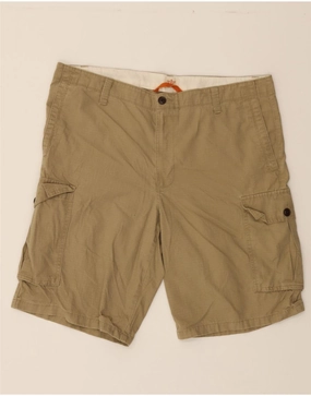Jogging Ready Sleek Waistband DOCKERS Mens Cargo Shorts W36 Large  Beige Cotton